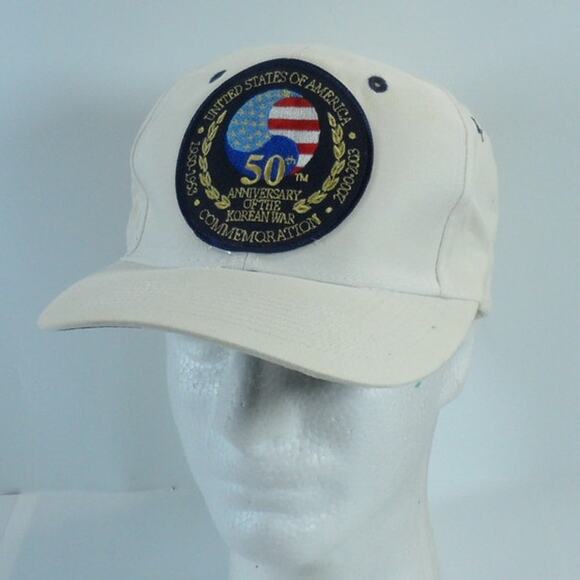 Vintage Korean War 50th Anniversary Commemoration Snapback Cap Hat Veteran - Picture 1 of 9